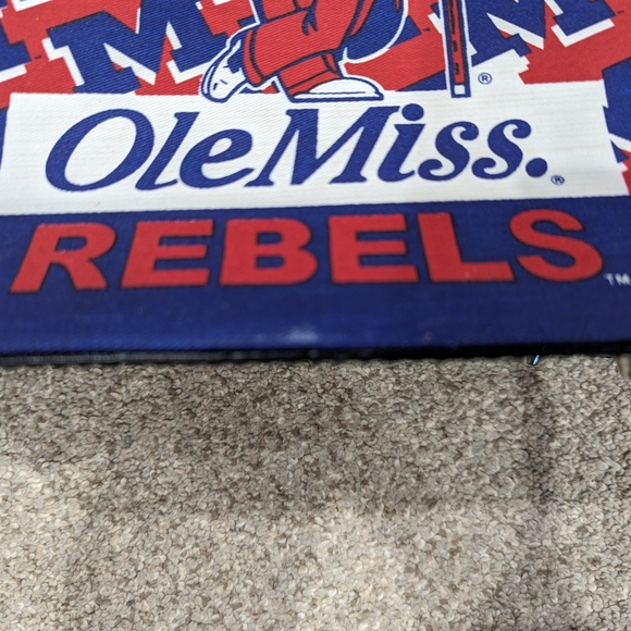 Vintage University Of Mississippi Ole Miss Rebels Colonel Reb Tote Handbag Purse - Picture 8 of 9